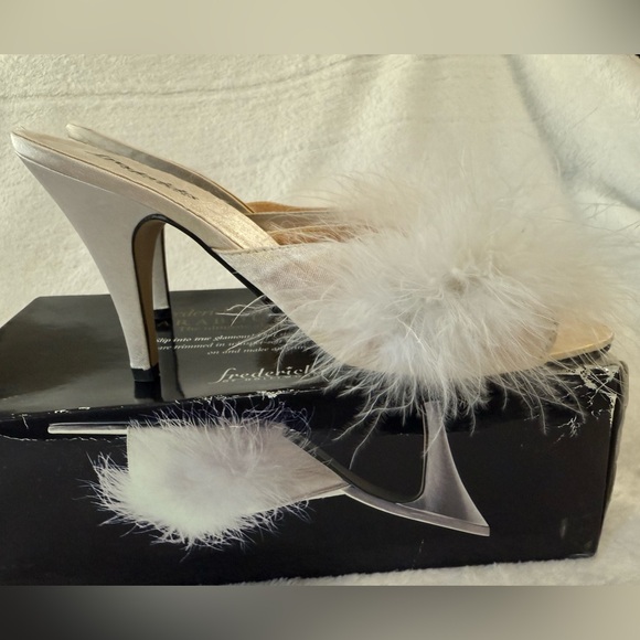 NWOT Vintage ✨Fredericks of Hollywood✨Marabou Slippers Size 6 - Picture 11 of 12